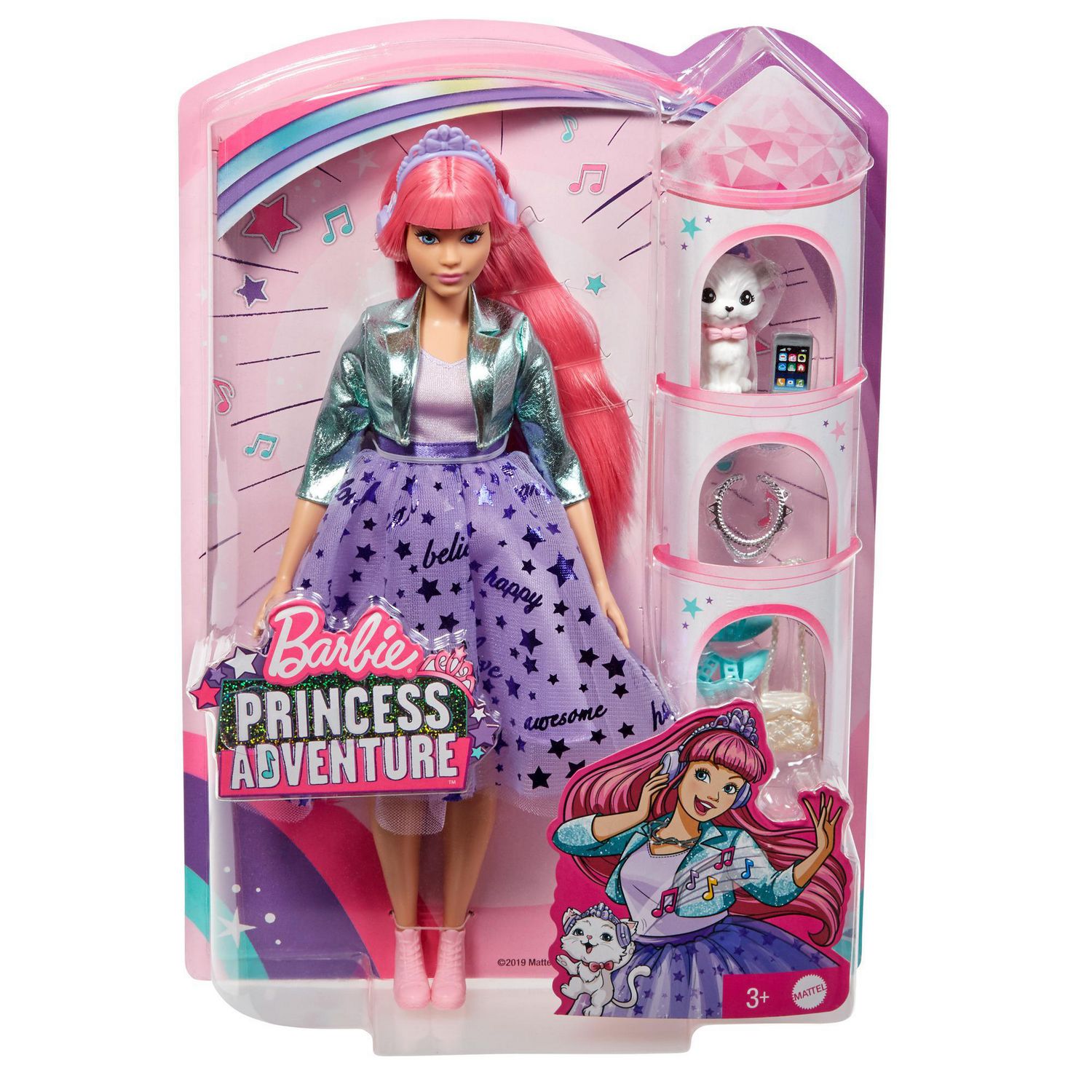 Barbie Princess Adventure Playset with Barbie Doll, Daisy Doll and