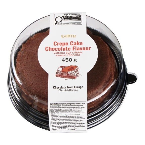 Gâteau aux crêpes à saveur de chocolat Évirth