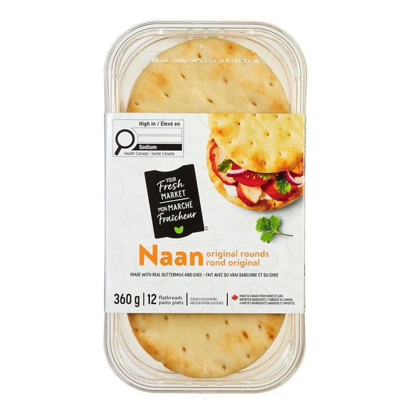 Naan rond original Mon marché fraîcheur