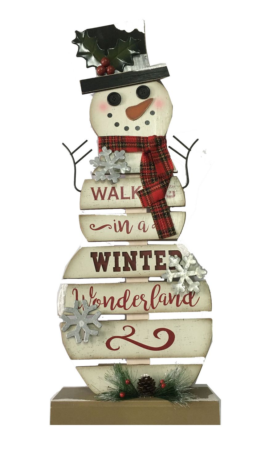 Holiday time 32" Snowman Standing Wood Décor | Walmart Canada