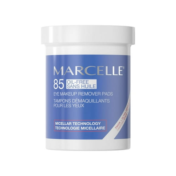 Marcelle Tampons démaquillant pour les yeux sans huile Non irritant et extra doux pour yeux sensibles, 86 tampons