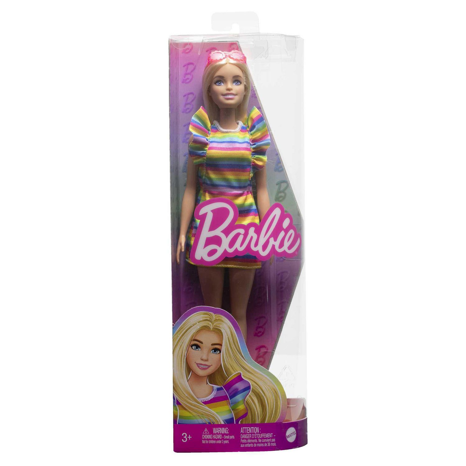 Barbie Doll with Braces and Rainbow Dress, Barbie Fashionistas