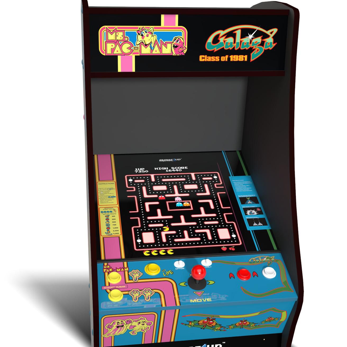 Arcade1UP Ms. Pac-Man & Galaga Class of 81' Deluxe Arcade Machine 
