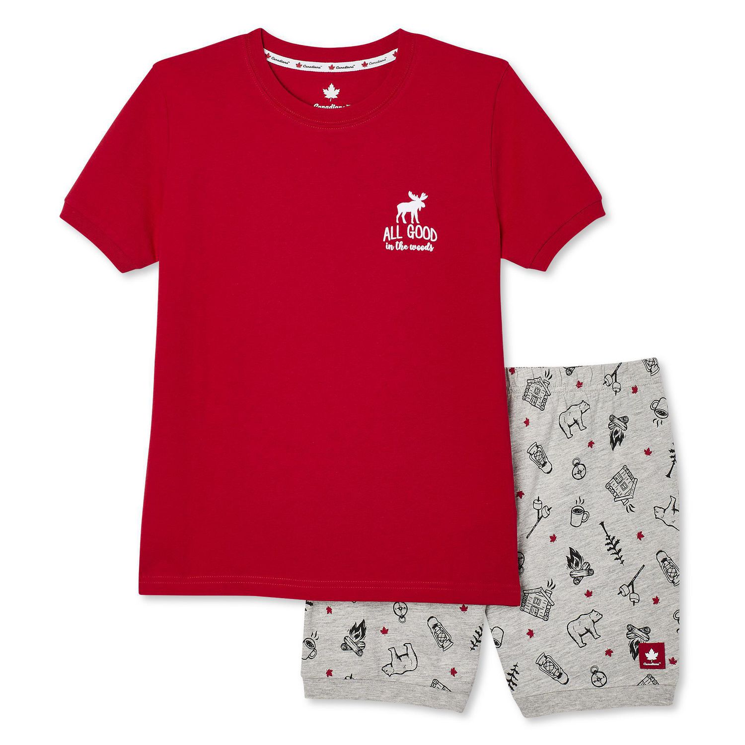 Canadiana Boys Organic Cotton Pajamas 2 Piece Set Walmart Canada   6000202686717 