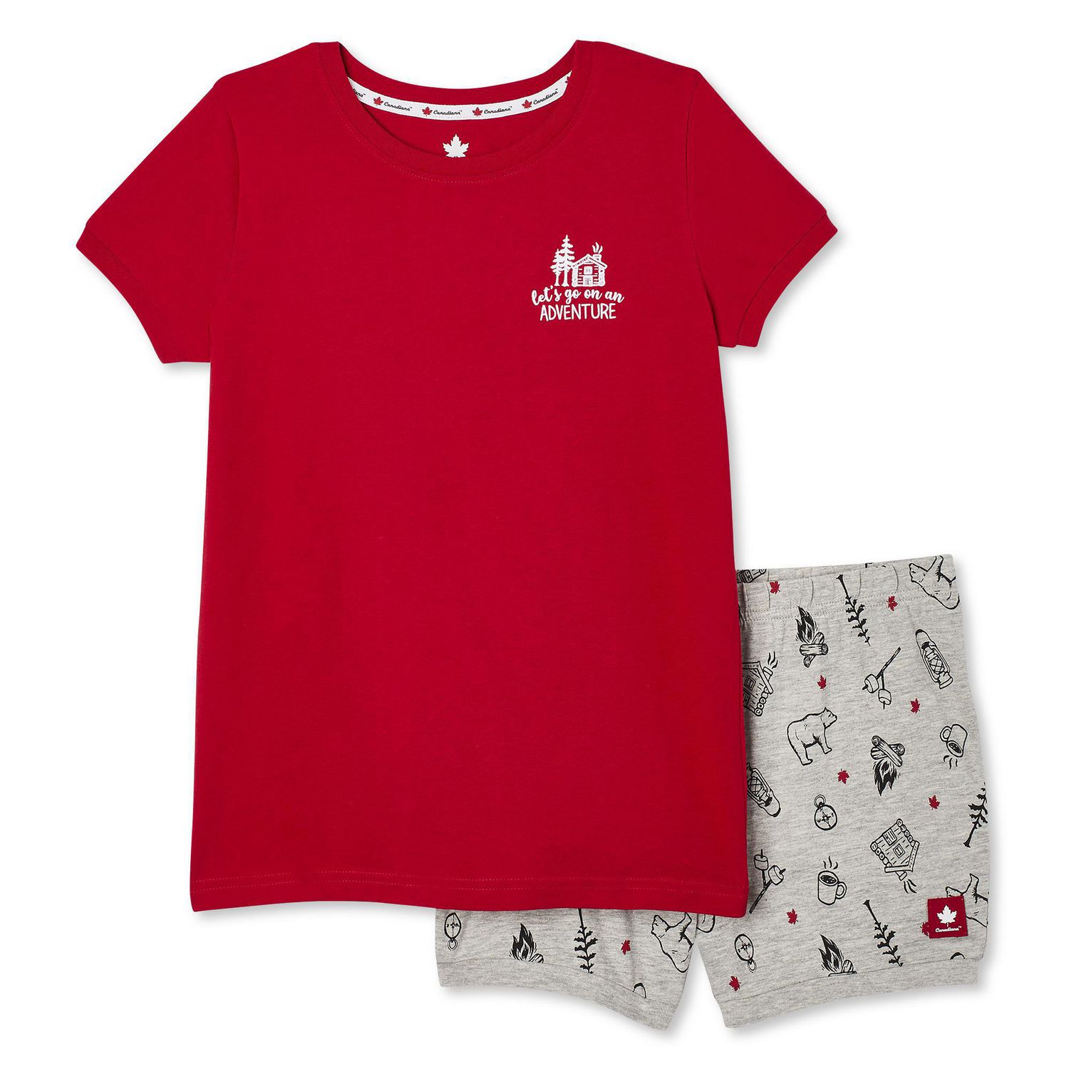 Pyjama 2 pièces en coton biologique Canadiana pour filles
