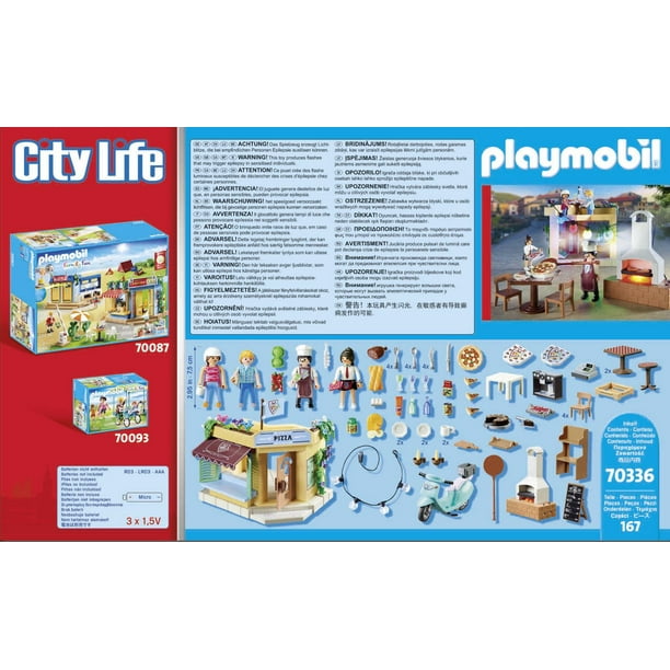 Playmobil City Life 70336 - Pizzeria with Garden Restaurant NEW - FREE  SHIPPING