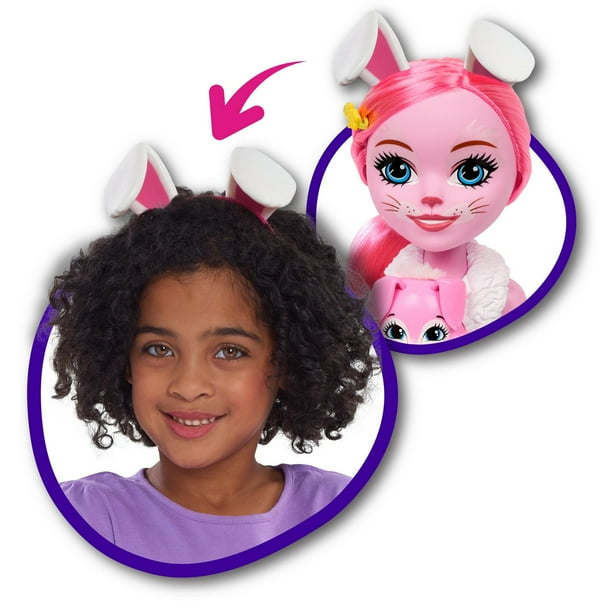 Just Play Bunny Styling Head Enchantimals Bree Hair Styling Toy for Girls  Kids