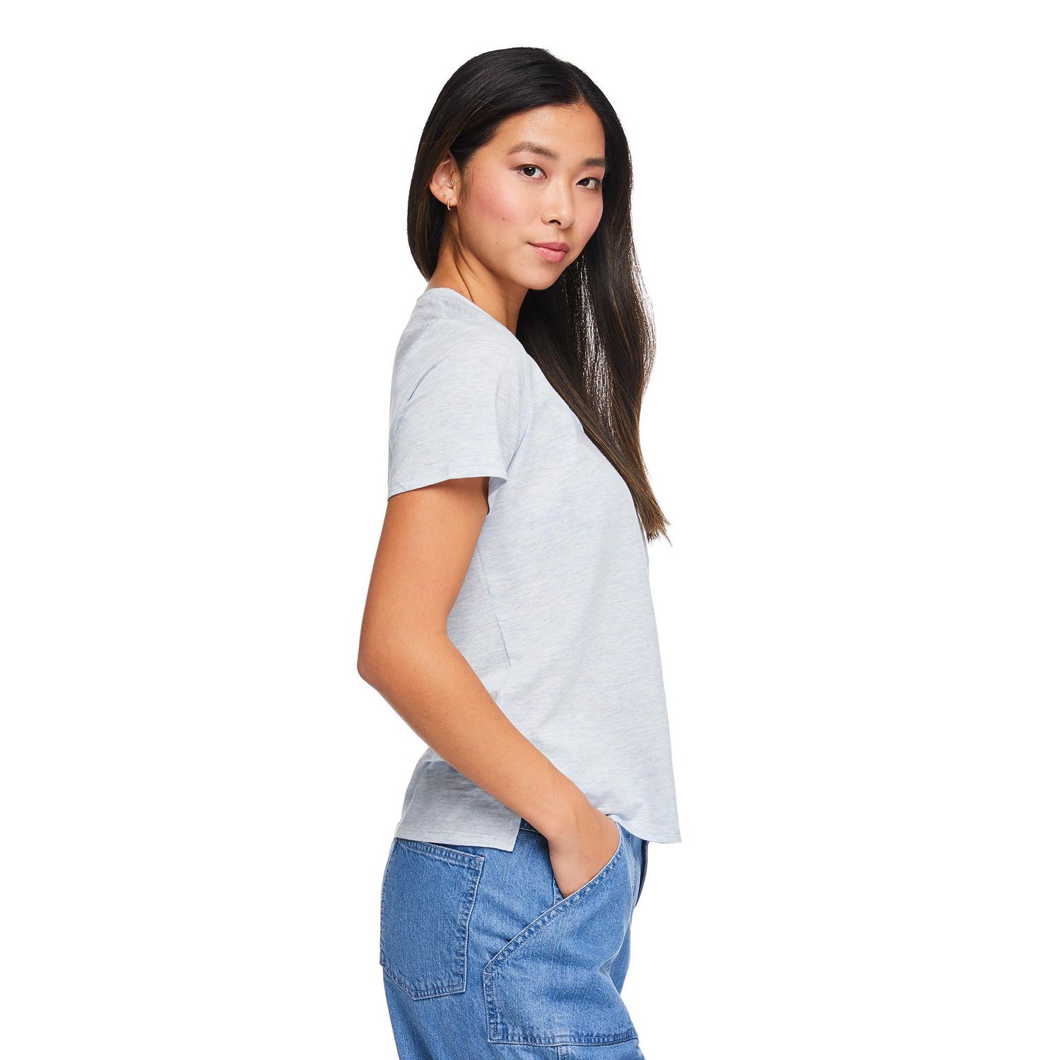 T-shirt à pochette encolure en V George pour femmes