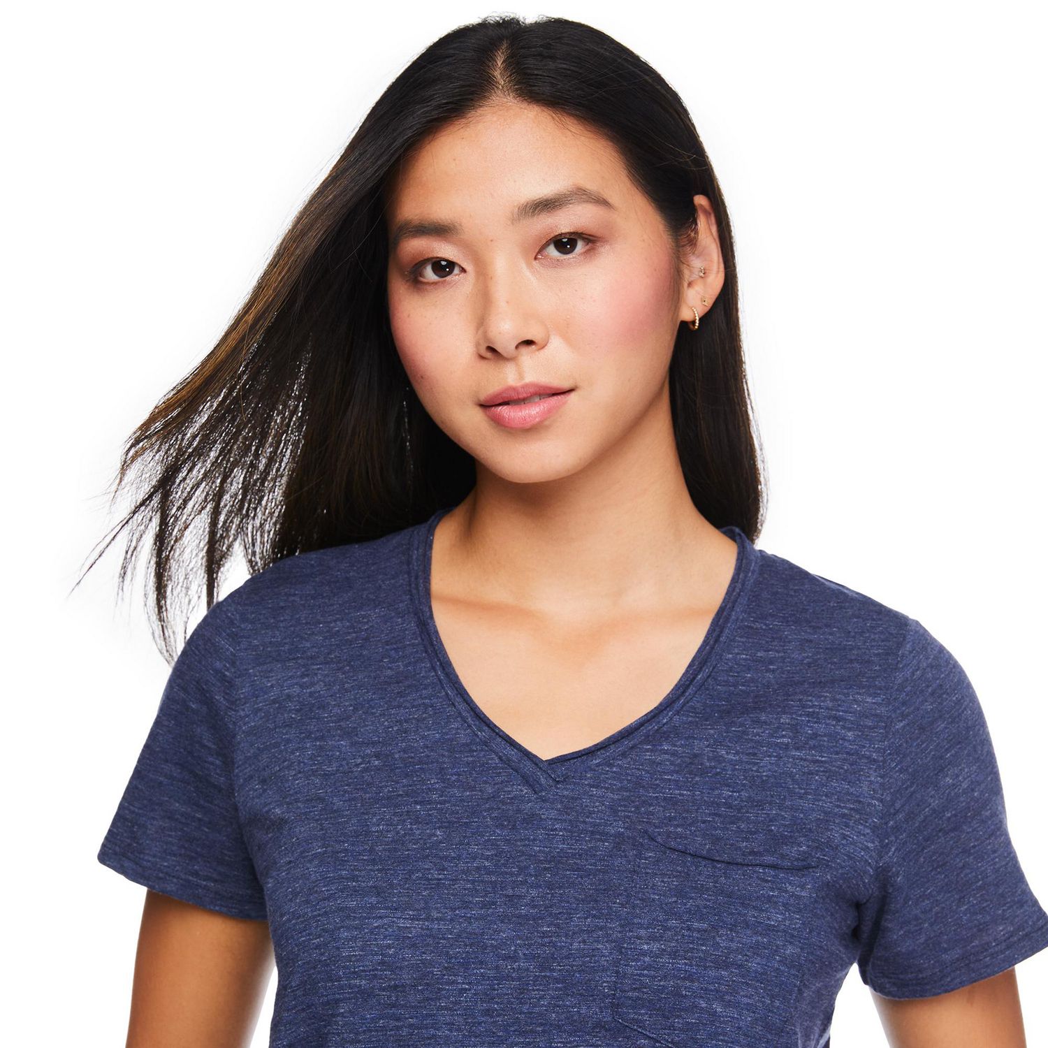 T-shirt à pochette encolure en V George pour femmes