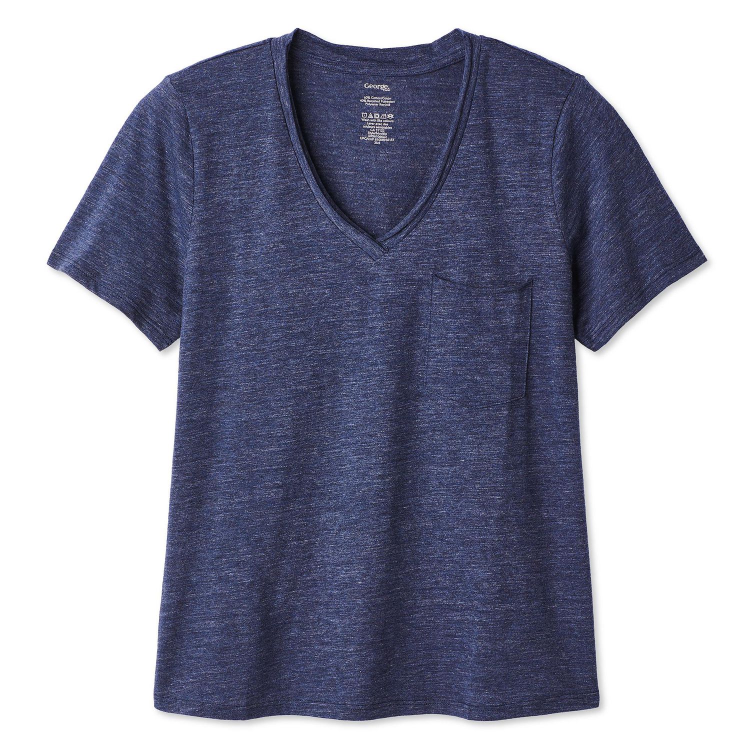 T-shirt à pochette encolure en V George pour femmes