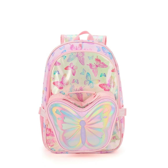 BUTTERFLY BACKPACK AND SHAPED LUNCHBOX SET