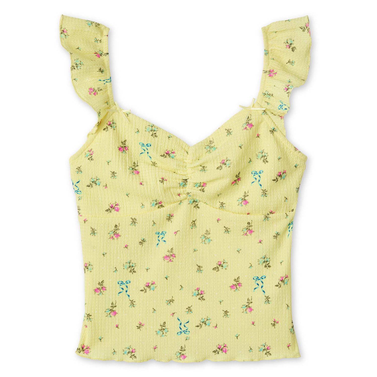 My Sister's Closet Girls' All-Over Printed Flutter Sleeve Top