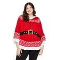 thumbnail image 1 of George Women's Plus Holiday Poncho, 1 of 6