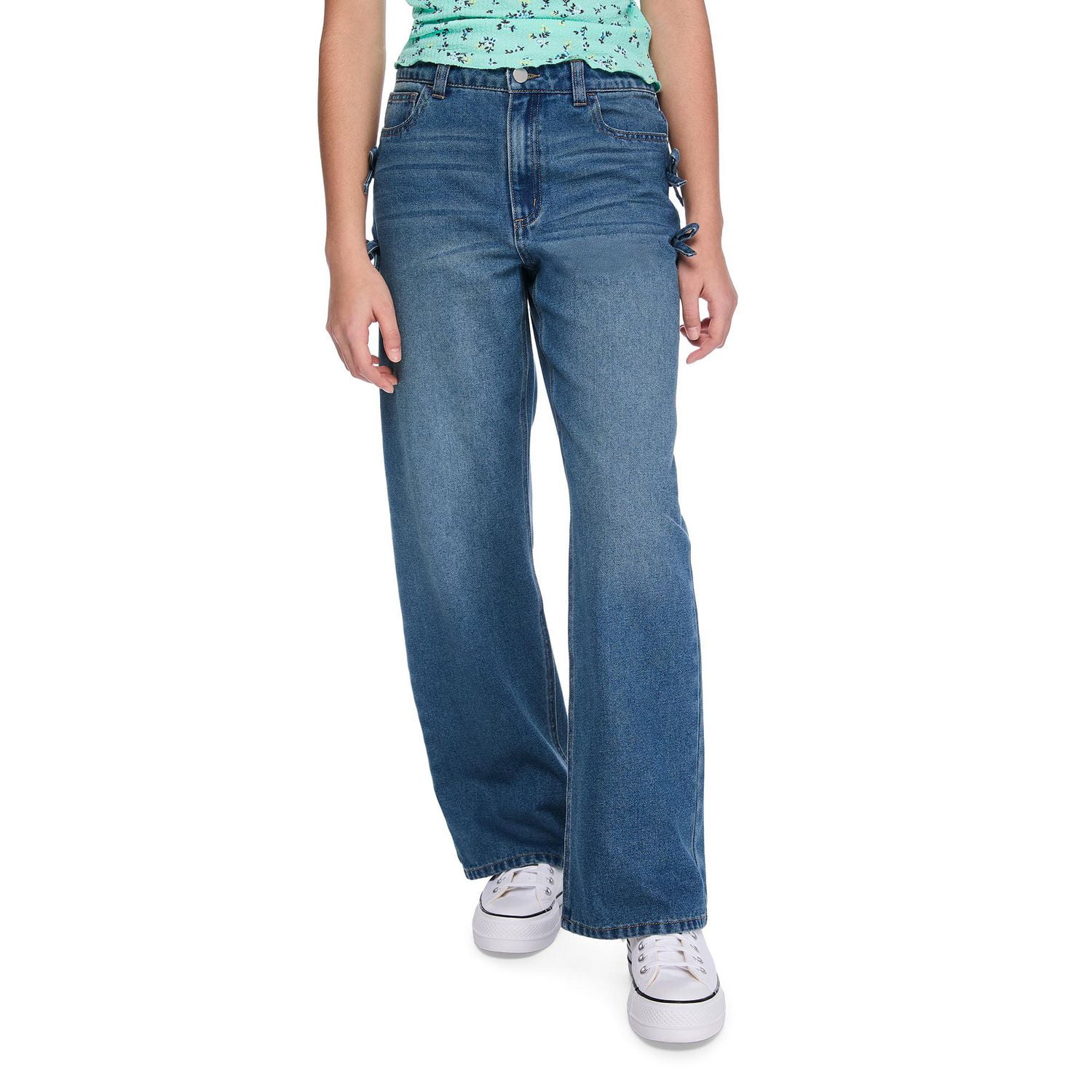 My Sister's Closet Girls' Wide Leg Bow Jean