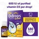 Supplément vitaminique de vitamine liquide D3 Booster de Ddropsᴹᴰ, 600 UI 5 ml, 180 gouttes – image 1 sur 8