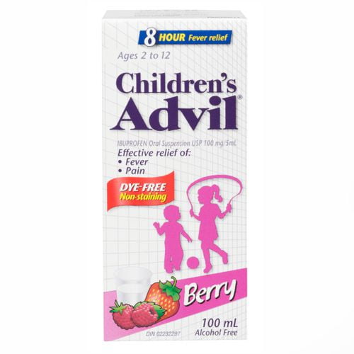 Children's Advil Suspension Dye-Free Berry 100 ml