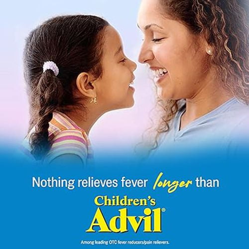 Junior Strength Advil Pain Reliever and Fever Reducer Ibuprofen Chewable Tablets, Grape, 40 Count, 40 count