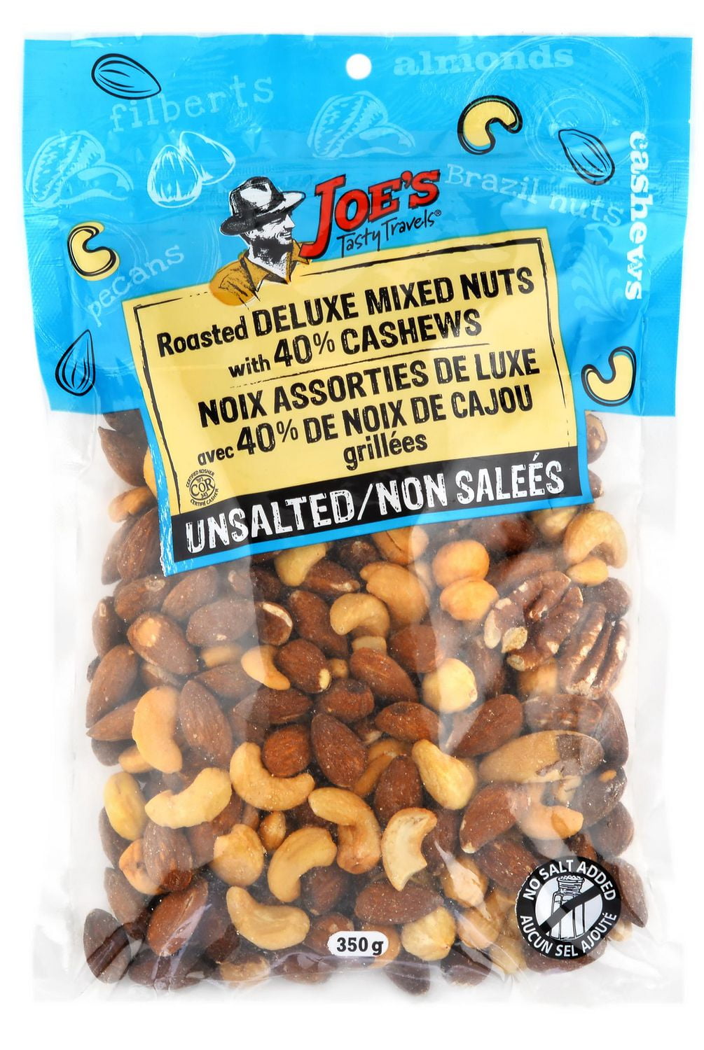 Joe's Tasty Travels Roasted Deluxe Mixed Nuts with 40 Cashews