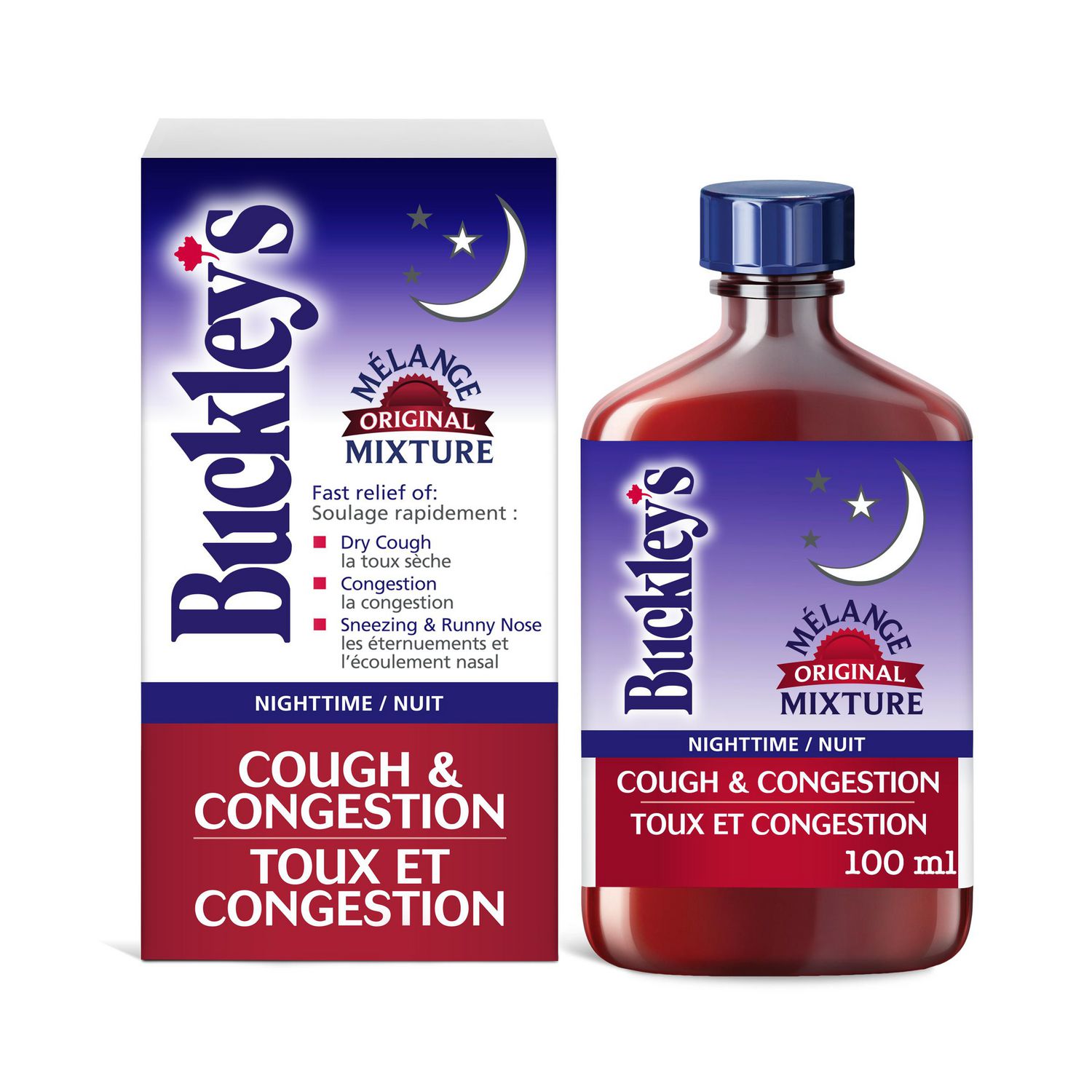 Buckley's Nighttime Cough and Congestion Syrup, 100 mL