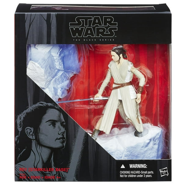 Figurine Rey avec base Starkiller de la série noire de l'épisode VII de Star Wars