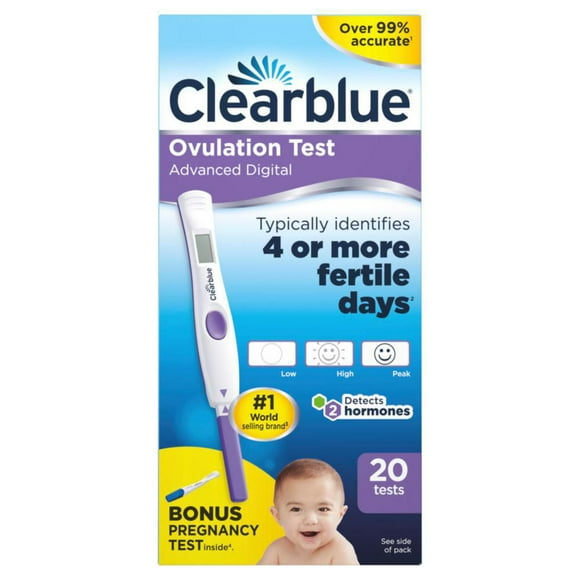 Clearblue Advanced Digital Ovulation Test Kit, Plus Bonus Rapid Detection Pregnancy Test