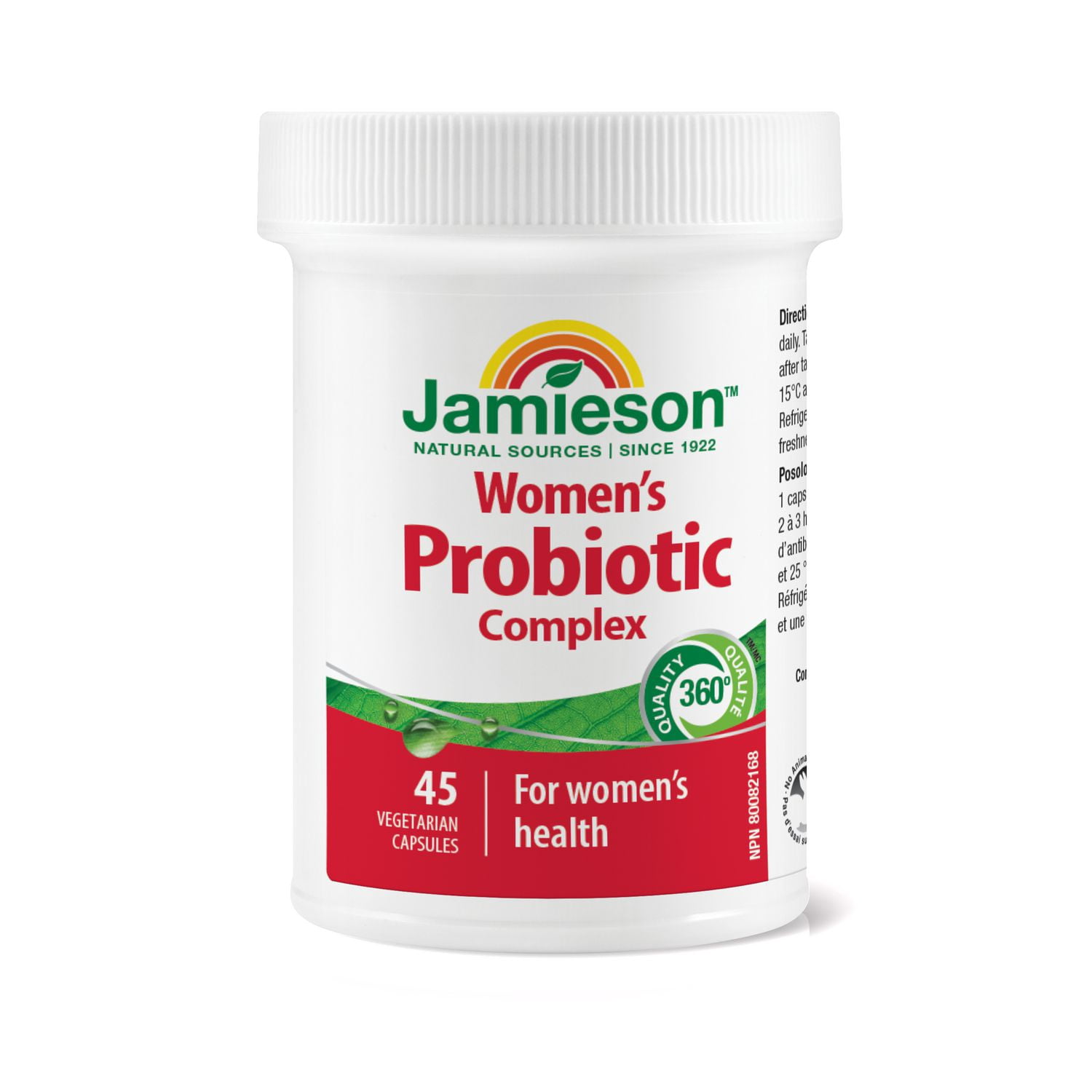 Jamieson capsules probiotiques pour femmes, 7 milliards UFC, 45 capsules