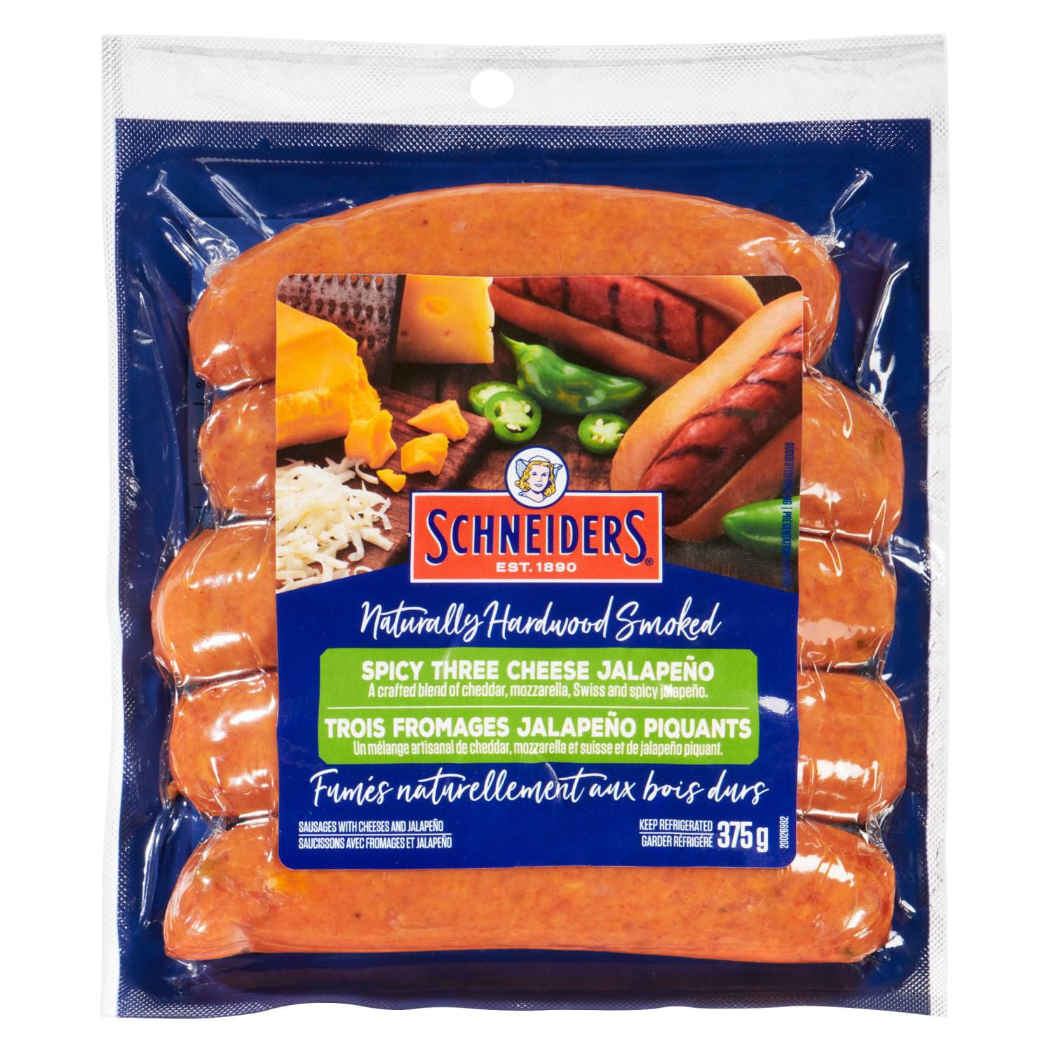 Schneiders Spicy Three Cheese Jalapeo Smoked Sausage, 375 g