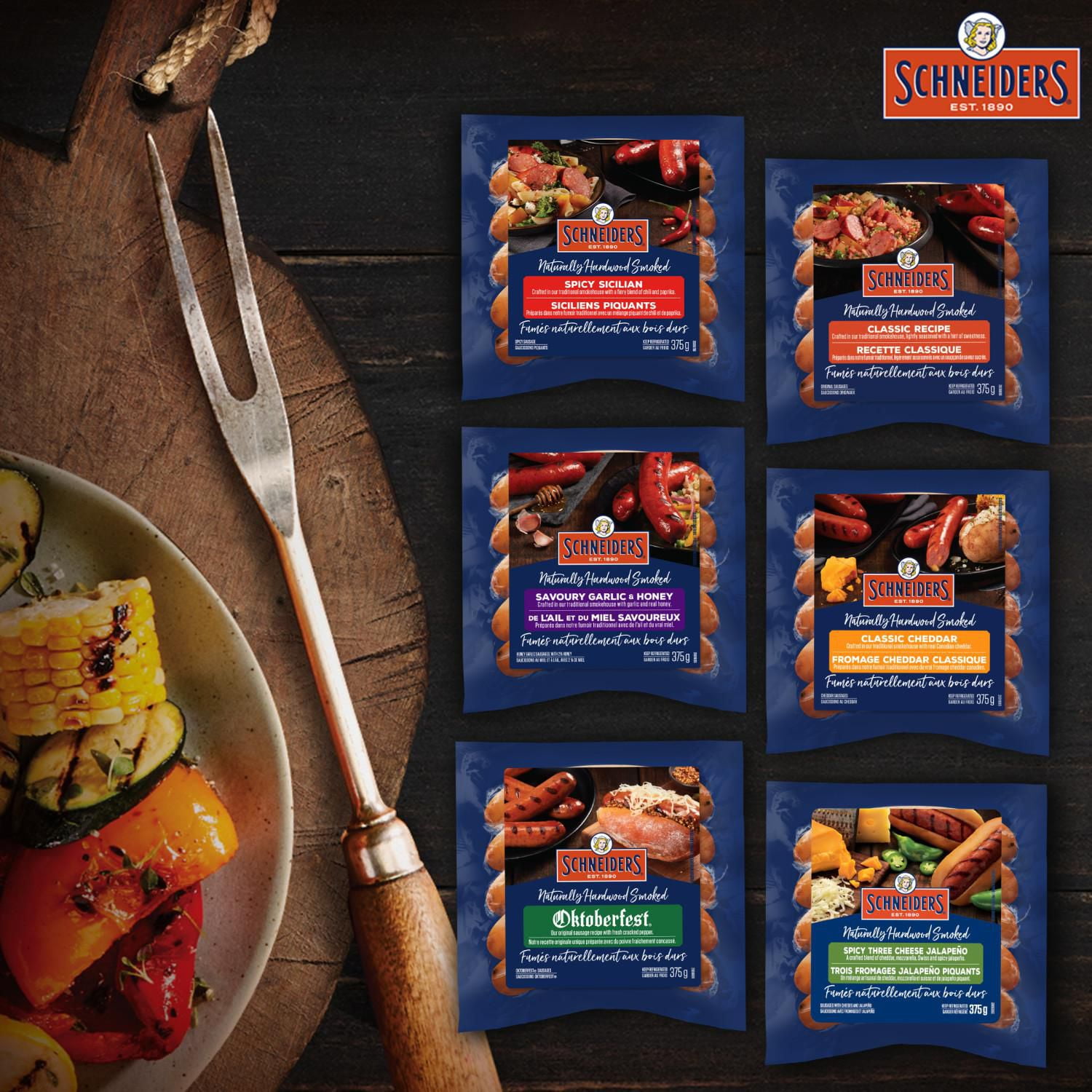 Schneiders Spicy Three Cheese Jalapeo Smoked Sausage, 375 g