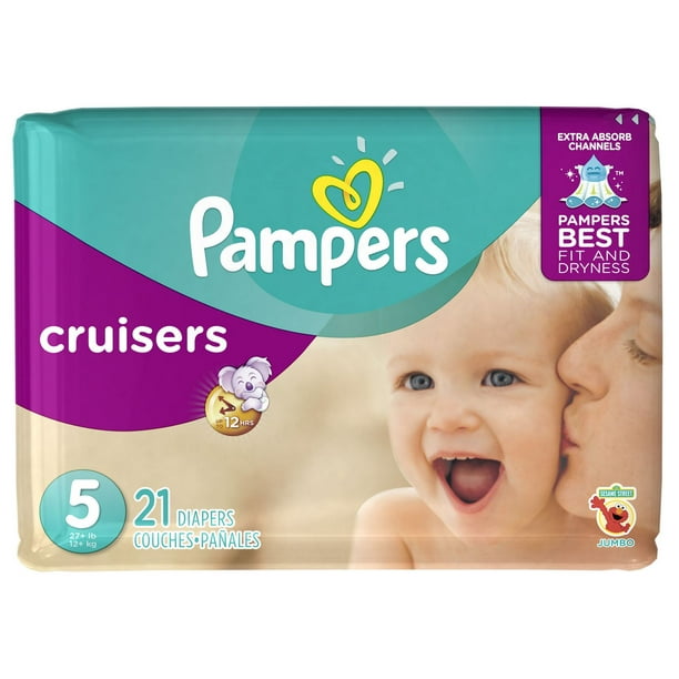 Pampers Cruisers Changing Kit (1 Diaper + 6 Wipes) - Size 5