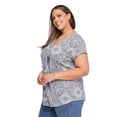 thumbnail image 2 of Haut plissé imprimé Lane Bryant Plus pour femmes, 2 of 6