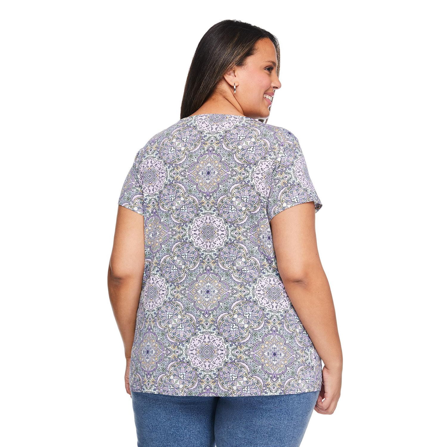 Haut plissé imprimé Lane Bryant Plus pour femmes