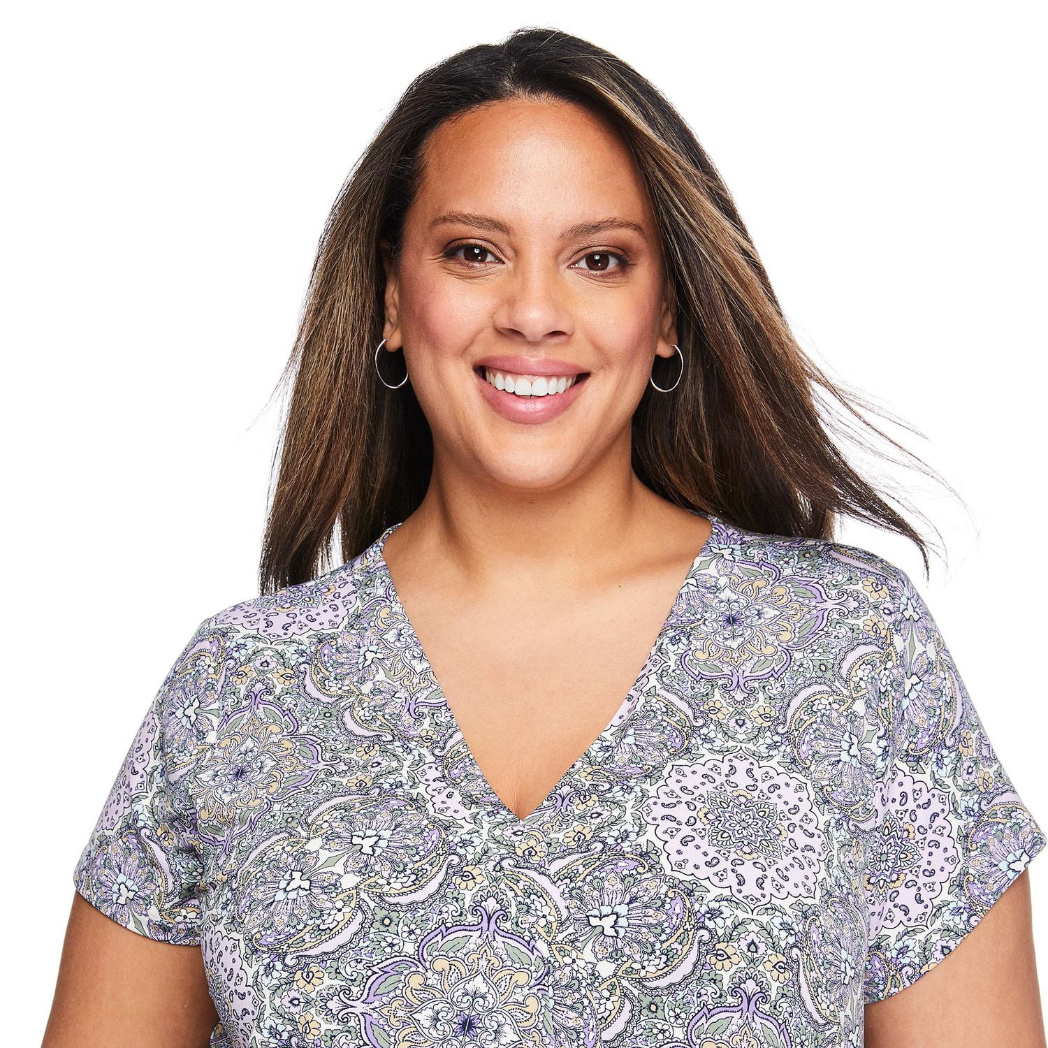 Haut plissé imprimé Lane Bryant Plus pour femmes