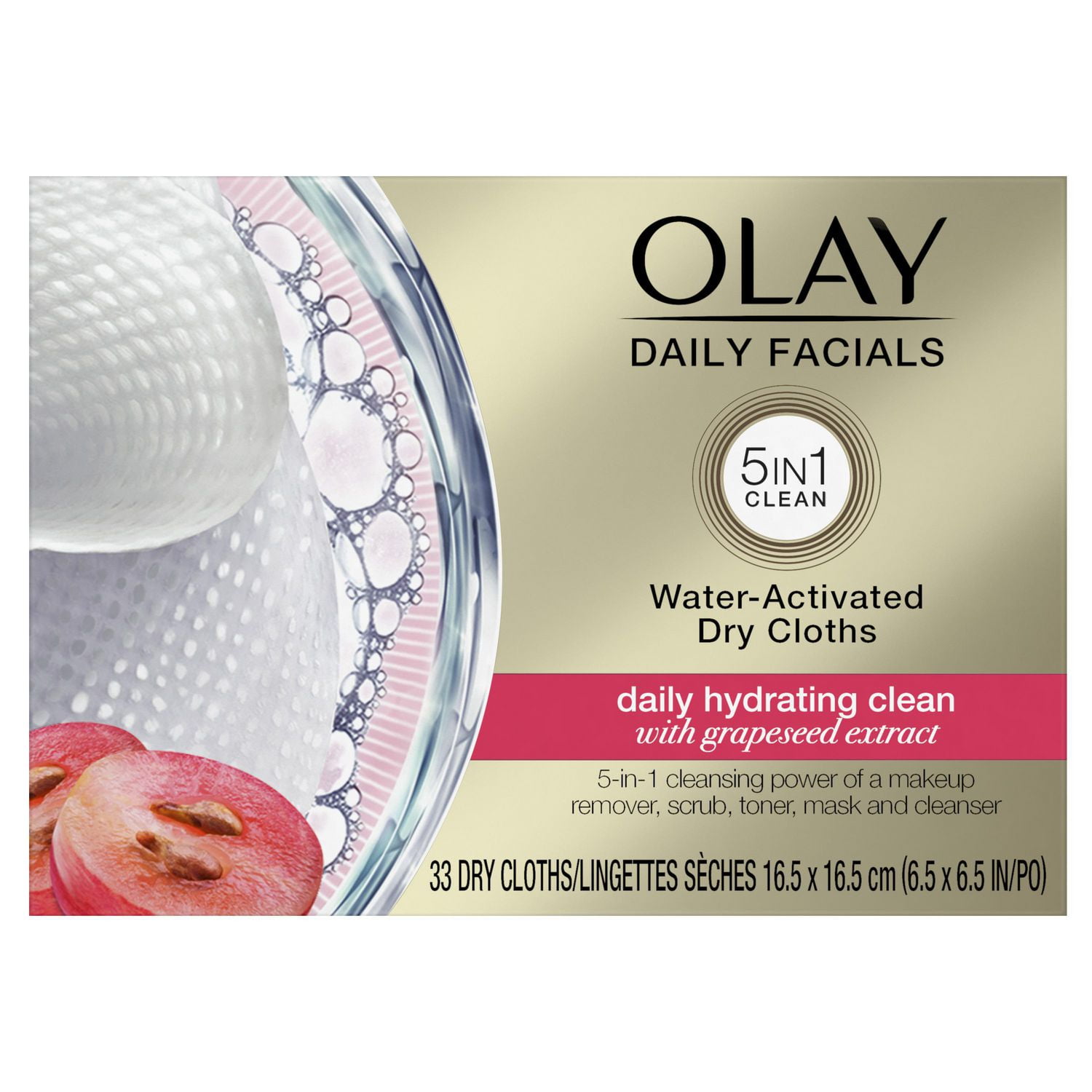 Olay Daily Facial Hydrating Cleansing Cloths w/ Grapeseed Extract
