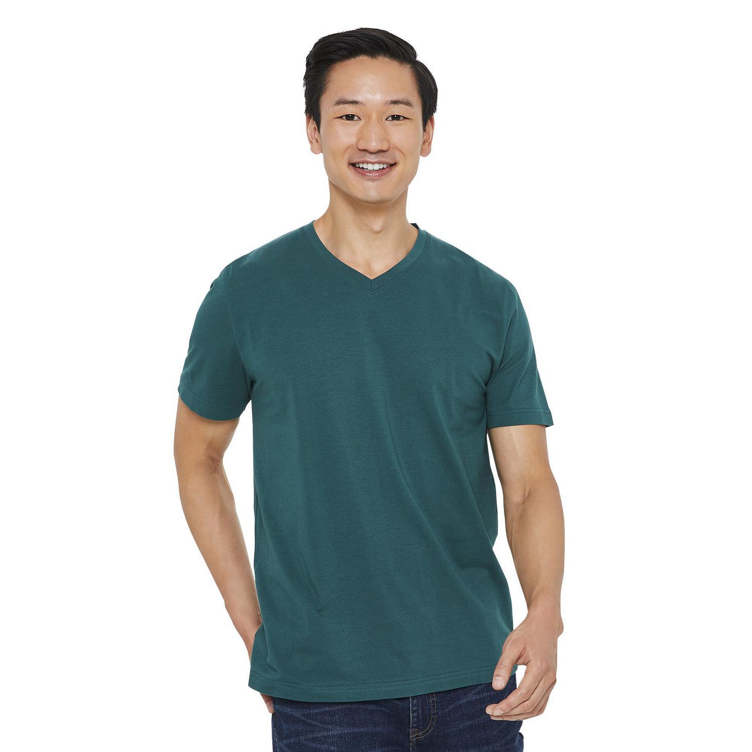 T-shirt extensible à encolure en V George pour hommes
