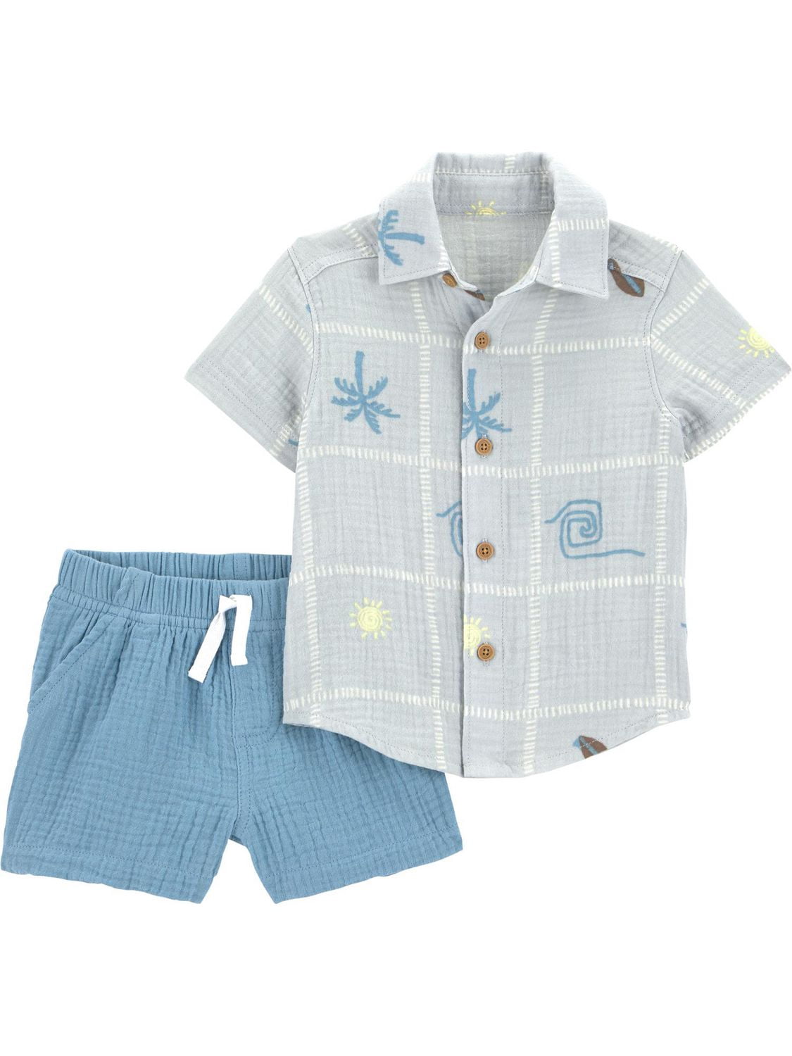 Carter's Child of Mine IB 2PC Short Set - Blue Beach
