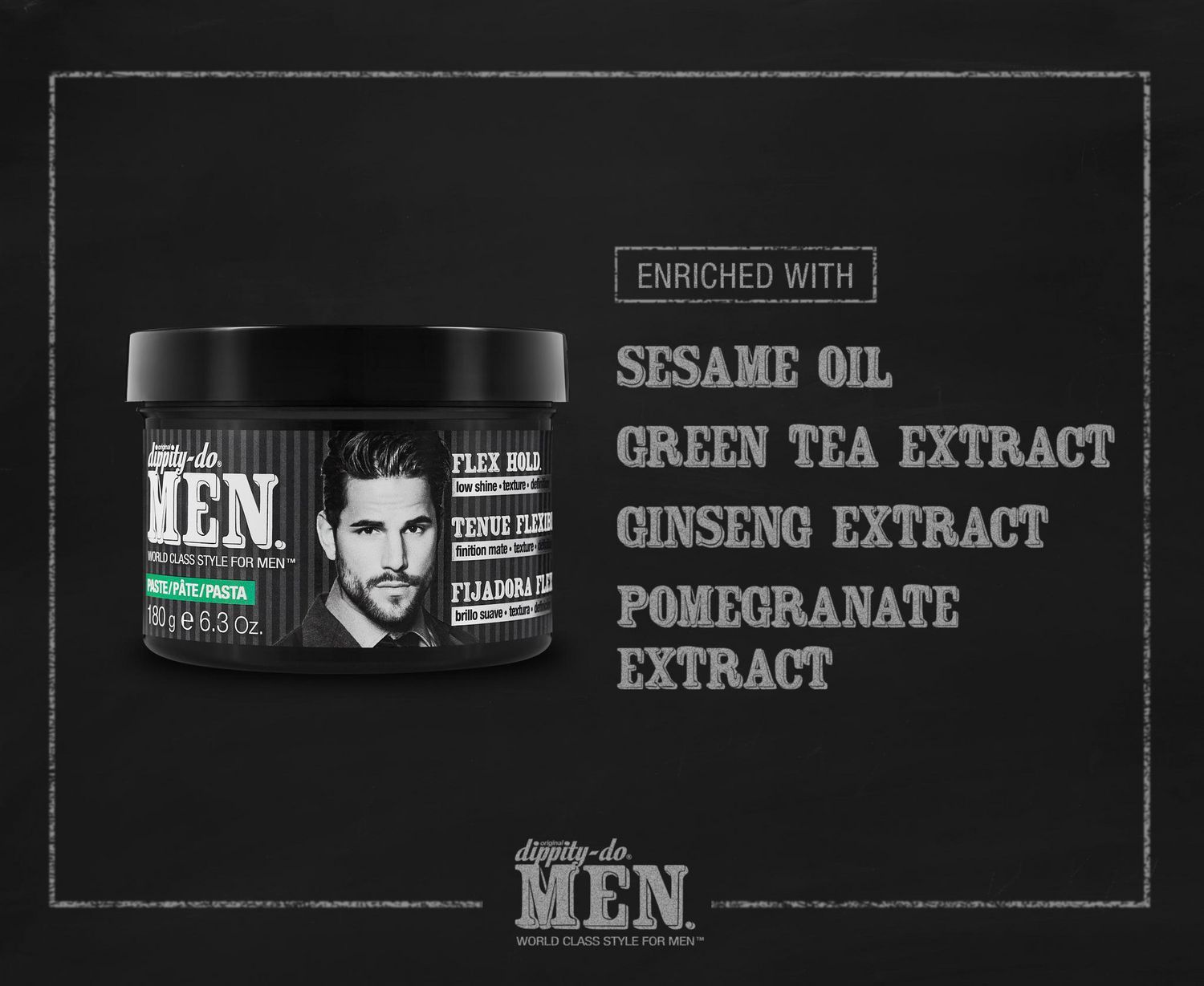 dippity-do MEN Texture Paste Flexibility and staying power for