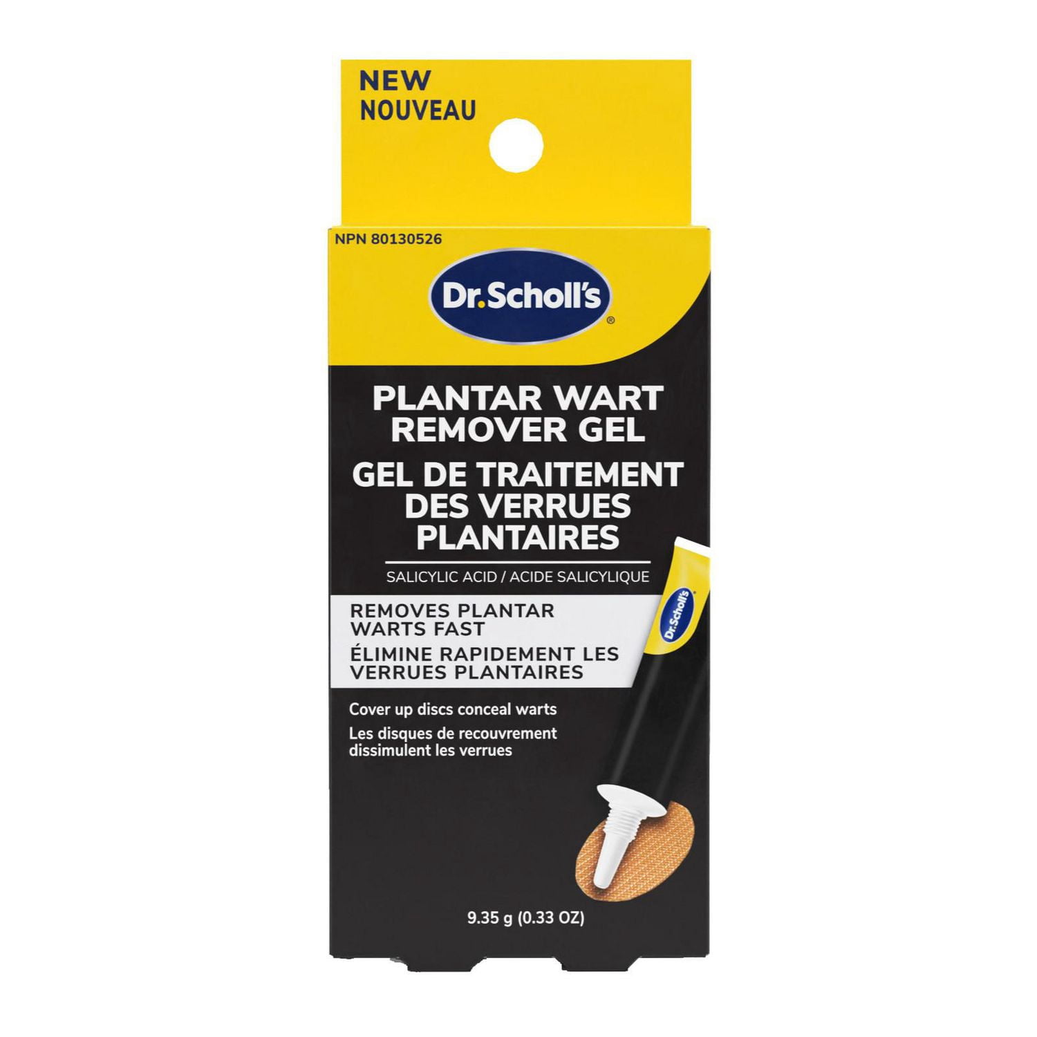 Dr. Scholl's Plantar Wart Remover Gel, 16 Count Cover-up Discs