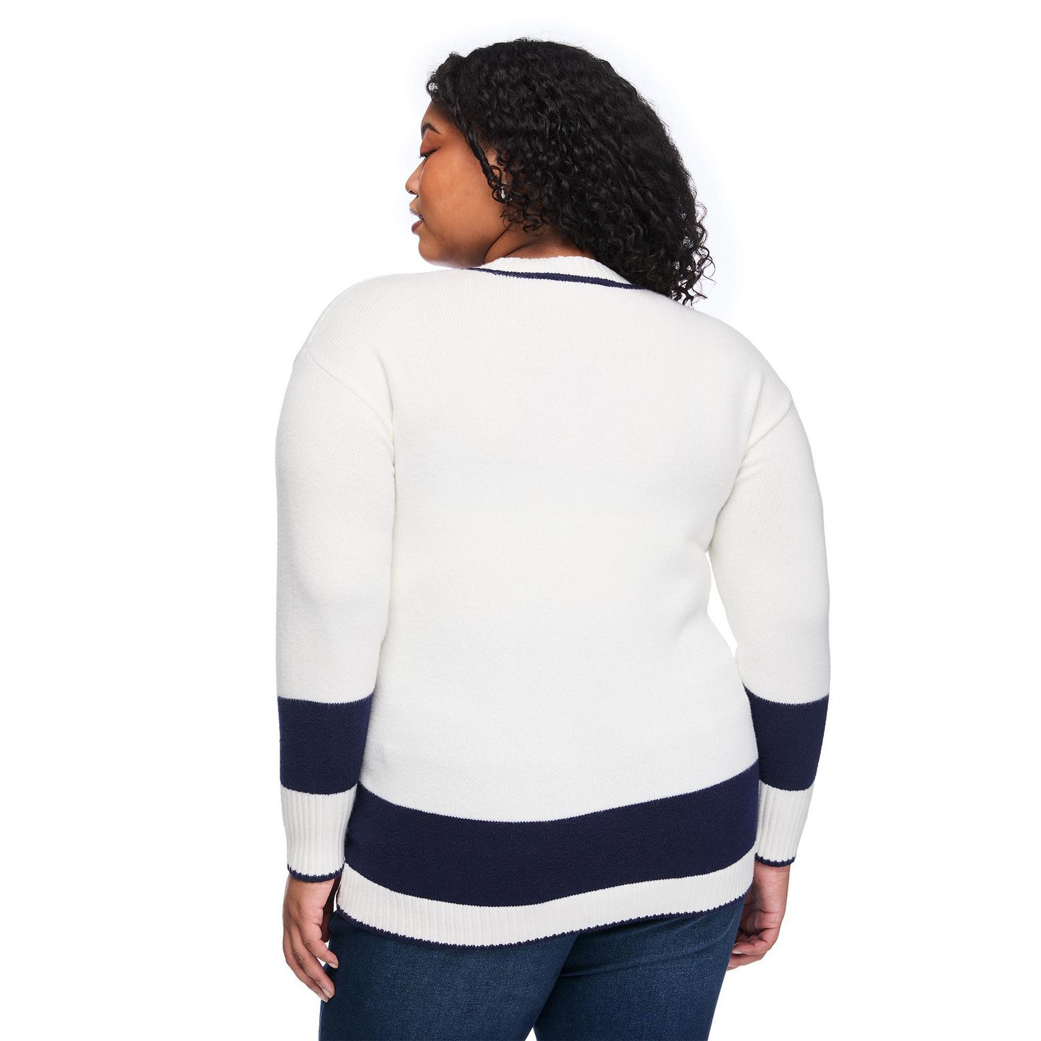 Cardigan à blocs de couleurs Lane Bryant Plus pour femmes