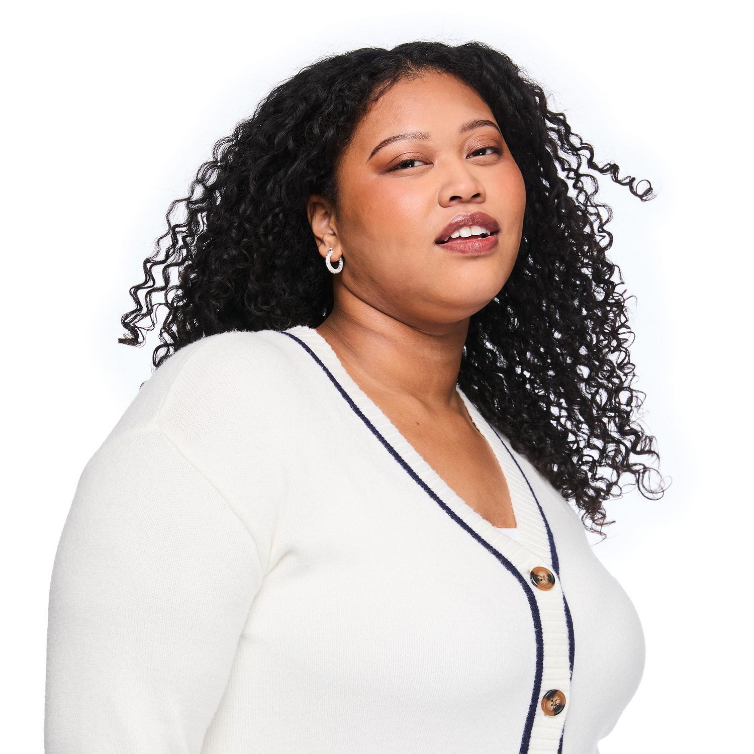 Cardigan à blocs de couleurs Lane Bryant Plus pour femmes