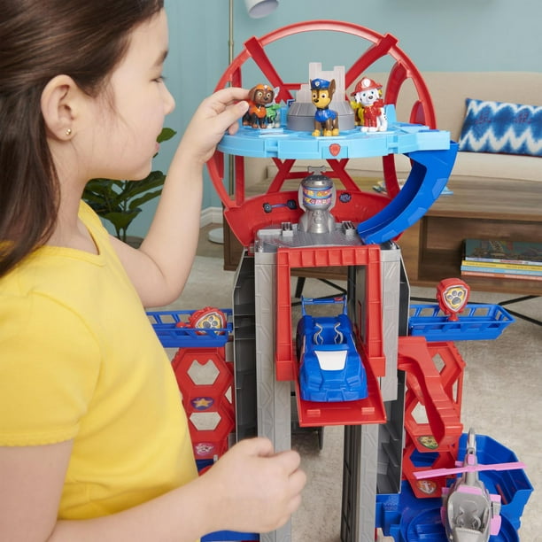 PAW Patrol, Mighty Pups Super PAWs, Mighty Lookout Tower, Tour de contrôle  avec effets sonores et lumineux