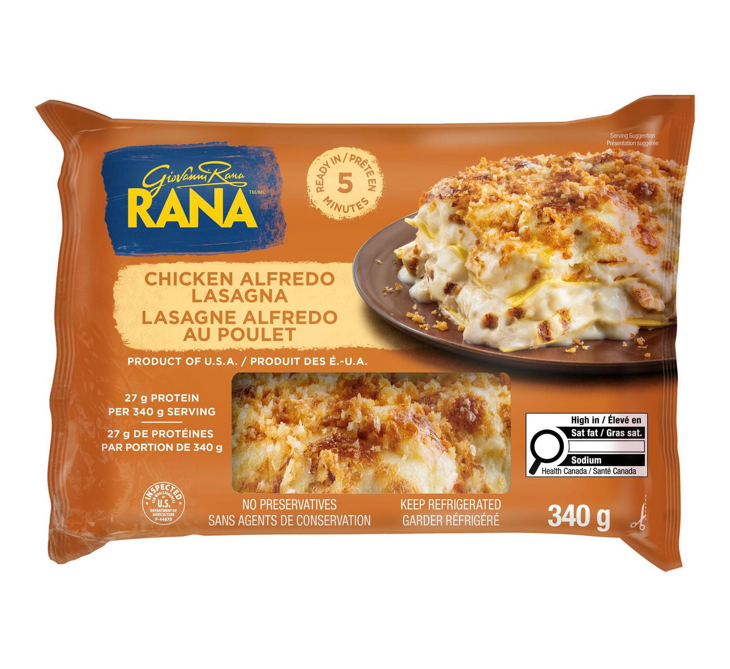 Rana CHICKEN ALFREDO LASAGNA, 340 g