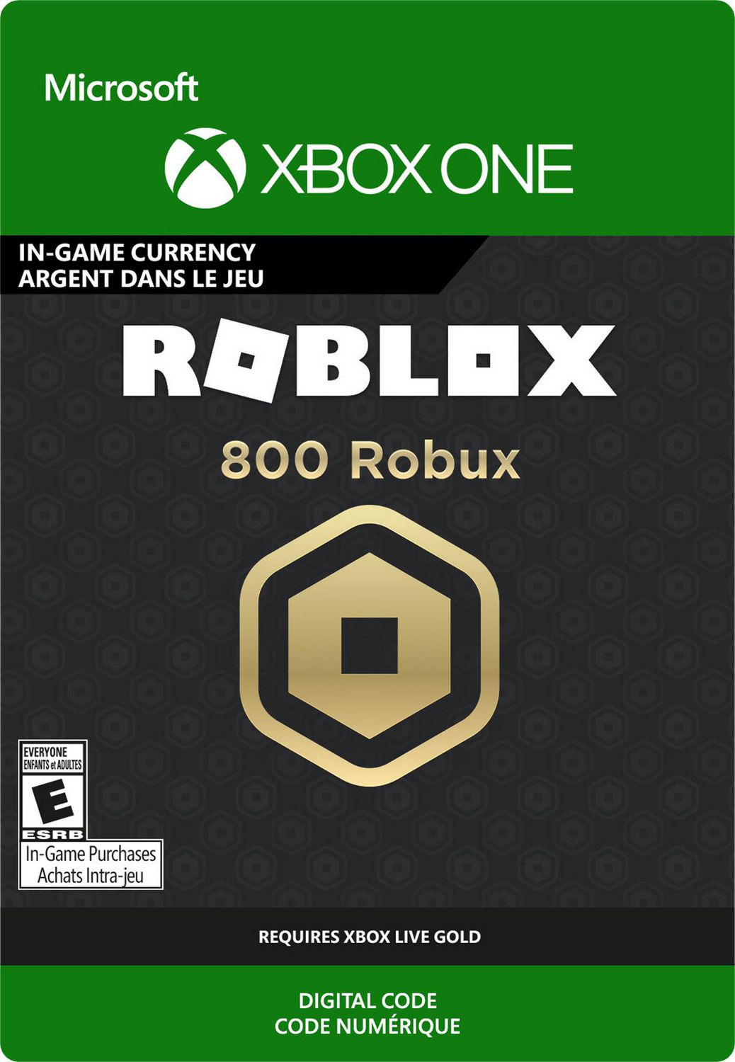 Xbox One Roblox 800 Robux For Xbox Download Walmart Canada
