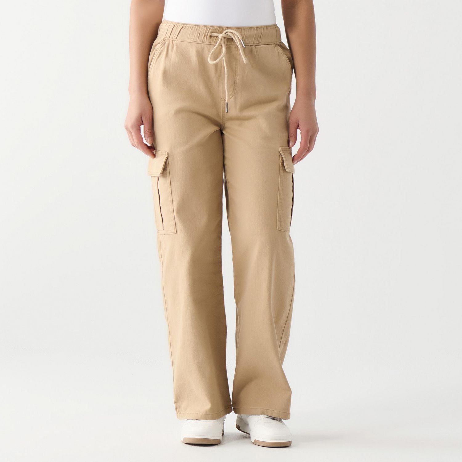 DV Relaxed fit high rise cargo pant with elastic waistband