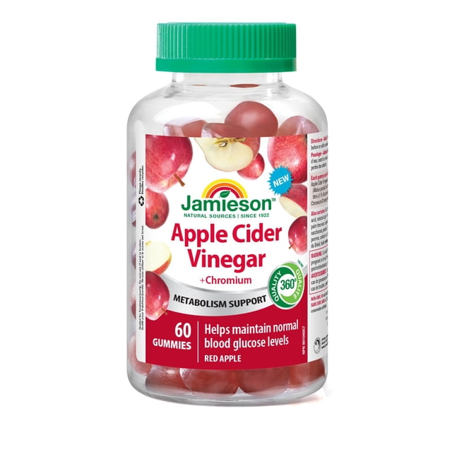 Jamieson Apple Cider Vinegar Gummies, 500 mg, 60 Count