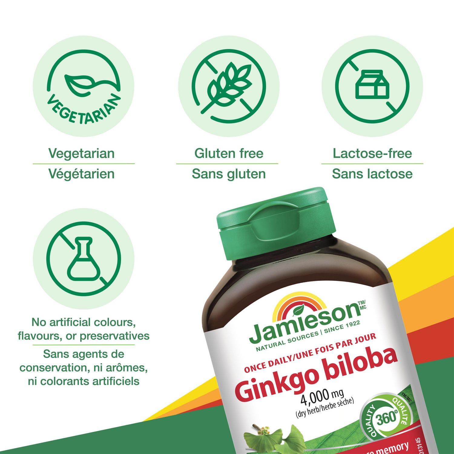 Jamieson Ginkgo Biloba 4,400 mg Caplets, 60+30 caplets