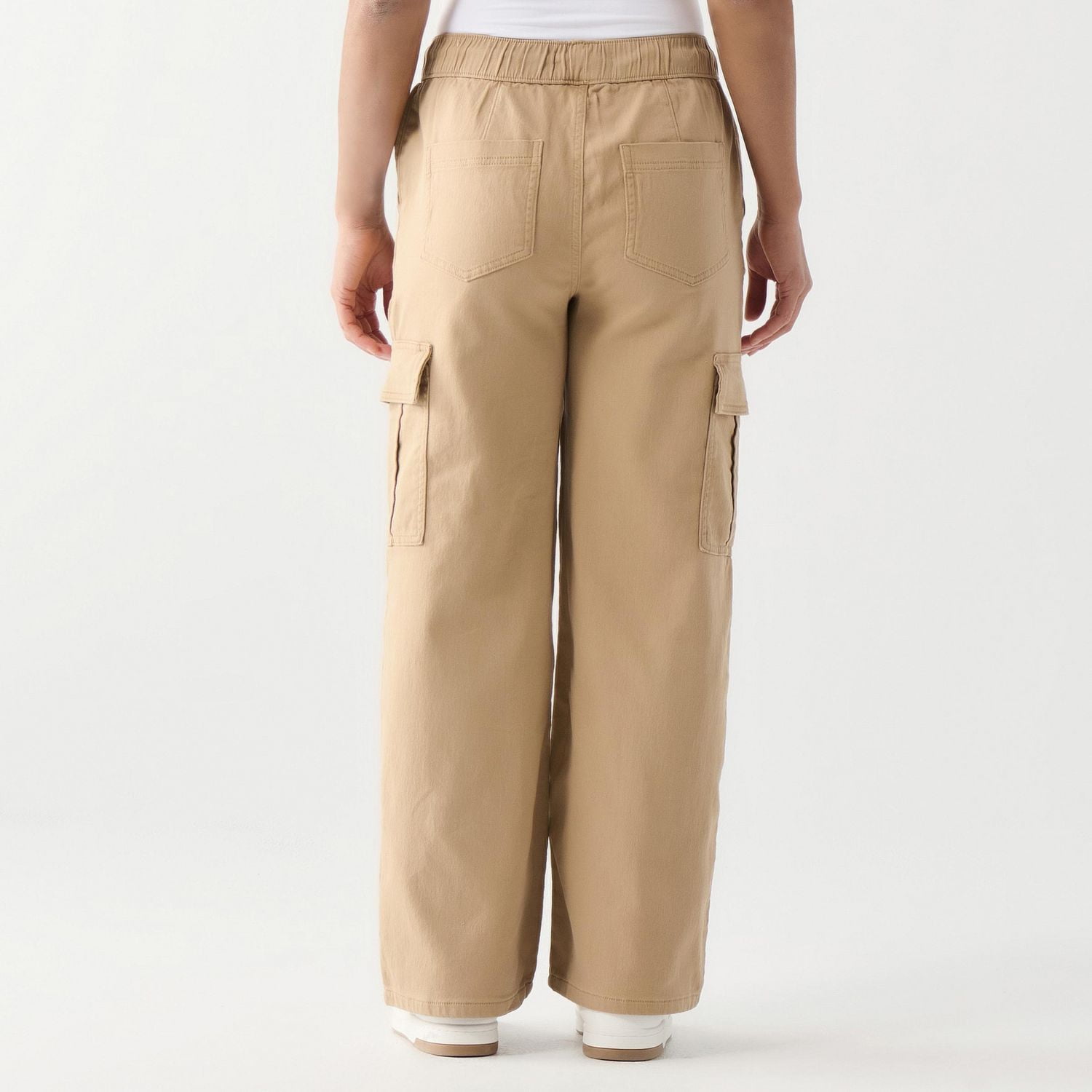 DV Pantalon cargo à taille haute et coupe décontractée avec ceinture élastique