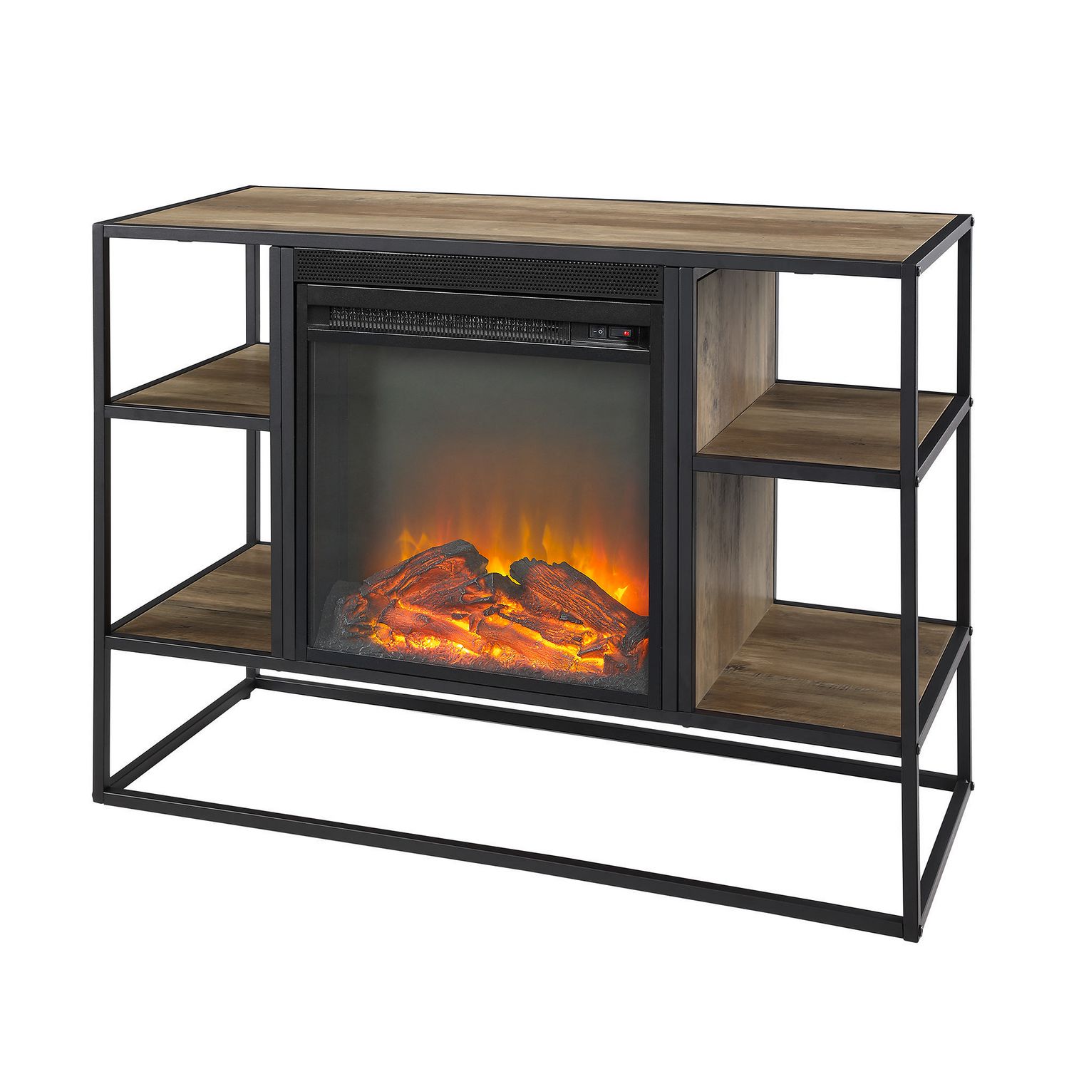 Manor Park Rustic Industrial Fireplace TV Stand for TV's ...