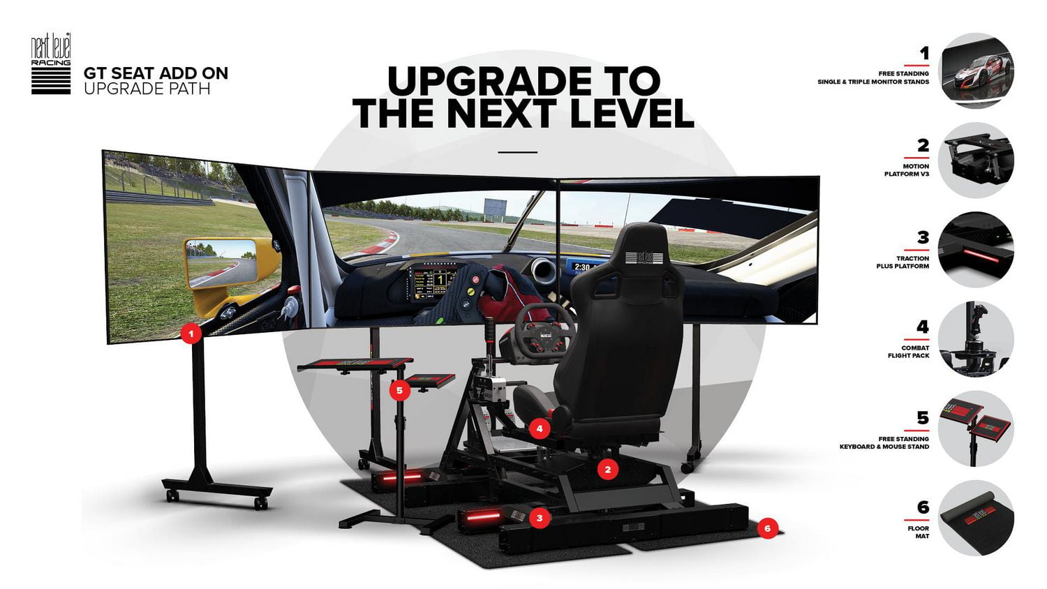 Next level racing seat best sale add on