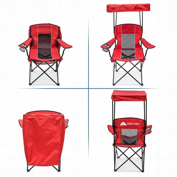 Costway Red Steel Camping Canopy Chair OP70569RE - The Home Depot