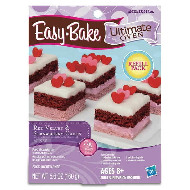 Mélanges à gâteaux Red Velvet et à gâteaux aux fraises pour four de rêve Easy-Bake